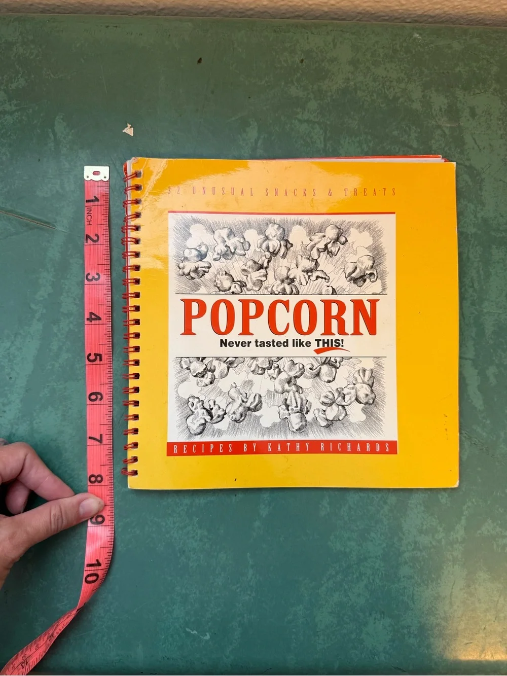 VTG Y2K Popcorn Recipe Spiral Cookbook - Yellow